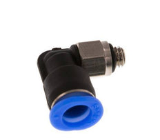 6mm x M 5 90deg Elbow Push-in Fitting with Male Threads Brass/PBT NBR Short Sleeve Rotatable Compact Design [2 Pieces]