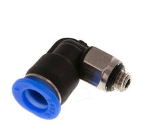 6mm x M 5 90deg Elbow Push-in Fitting with Male Threads Brass/PBT NBR Short Sleeve Rotatable Compact Design [2 Pieces]