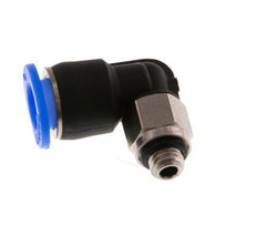 6mm x M 5 90deg Elbow Push-in Fitting with Male Threads Brass/PBT NBR Short Sleeve Rotatable Compact Design [2 Pieces]