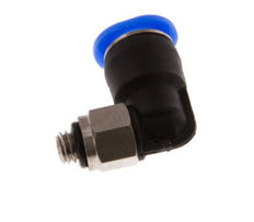 6mm x M 5 90deg Elbow Push-in Fitting with Male Threads Brass/PBT NBR Short Sleeve Rotatable Compact Design [2 Pieces]