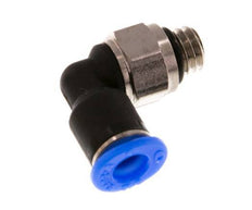4mm x M 6 90deg Elbow Push-in Fitting with Male Threads Brass/PBT NBR Short Sleeve Rotatable Compact Design [2 Pieces]