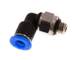 4mm x M 6 90deg Elbow Push-in Fitting with Male Threads Brass/PBT NBR Short Sleeve Rotatable Compact Design [2 Pieces]