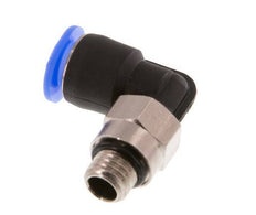 6mm x M 7 90deg Elbow Push-in Fitting with Male Threads Brass/PBT NBR Short Sleeve Rotatable Compact Design [2 Pieces]