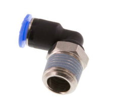 4mm x R1/8'' 90deg Elbow Push-in Fitting with Male Threads Brass/PBT NBR Short Sleeve Rotatable Compact Design [2 Pieces]