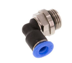 4mm x G1/8'' 90deg Elbow Push-in Fitting with Male Threads Brass/PBT NBR Short Sleeve Rotatable Compact Design [2 Pieces]