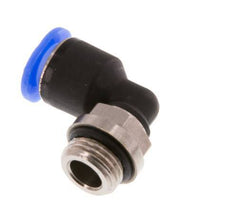 6mm x G1/8'' 90deg Elbow Push-in Fitting with Male Threads Brass/PBT NBR Short Sleeve Rotatable Compact Design [2 Pieces]