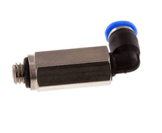 3mm x M 5 90deg Elbow Push-in Fitting with Male Threads Brass/PBT NBR Long Sleeve Rotatable Compact Design [2 Pieces]