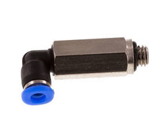 3mm x M 5 90deg Elbow Push-in Fitting with Male Threads Brass/PBT NBR Long Sleeve Rotatable Compact Design [2 Pieces]