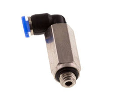 3mm x M 5 90deg Elbow Push-in Fitting with Male Threads Brass/PBT NBR Long Sleeve Rotatable Compact Design [2 Pieces]