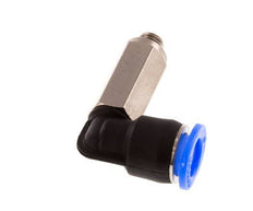 6mm x M 5 90deg Elbow Push-in Fitting with Male Threads Brass/PBT NBR Long Sleeve Rotatable Compact Design [2 Pieces]