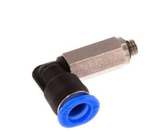 6mm x M 5 90deg Elbow Push-in Fitting with Male Threads Brass/PBT NBR Long Sleeve Rotatable Compact Design [2 Pieces]