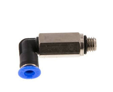 4mm x M 7 90deg Elbow Push-in Fitting with Male Threads Brass/PBT NBR Long Sleeve Rotatable Compact Design [2 Pieces]