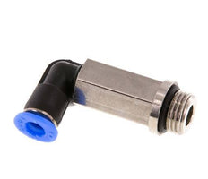 4mm x G1/8'' 90deg Elbow Push-in Fitting with Male Threads Brass/PBT NBR Long Sleeve Rotatable Compact Design [2 Pieces]