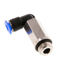 4mm x G1/8'' 90deg Elbow Push-in Fitting with Male Threads Brass/PBT NBR Long Sleeve Rotatable Compact Design [2 Pieces]