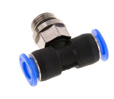 6mm x G1/8'' Inline Tee Push-in Fitting with Male Threads Brass/PBT NBR Rotatable Compact Design [2 Pieces]