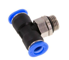 6mm x G1/8'' Inline Tee Push-in Fitting with Male Threads Brass/PBT NBR Rotatable Compact Design [2 Pieces]