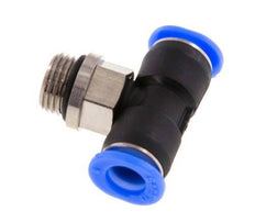 6mm x G1/8'' Inline Tee Push-in Fitting with Male Threads Brass/PBT NBR Rotatable Compact Design [2 Pieces]