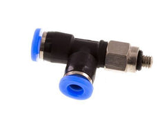 3mm x M 3 Right Angle Tee Push-in Fitting with Male Threads Steel/PBT NBR Rotatable Compact Design [2 Pieces]