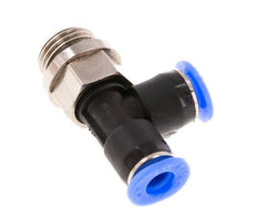 4mm x G1/8'' Right Angle Tee Push-in Fitting with Male Threads Brass/PBT NBR Rotatable Compact Design [2 Pieces]