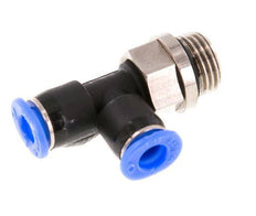 4mm x G1/8'' Right Angle Tee Push-in Fitting with Male Threads Brass/PBT NBR Rotatable Compact Design [2 Pieces]