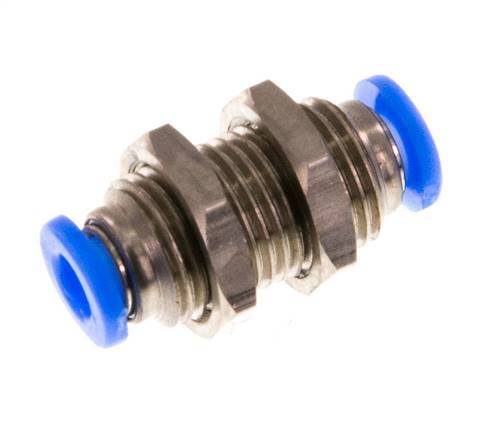 3mm Push-in Fitting Brass/PBT NBR Bulkhead Compact Design [2 Pieces]