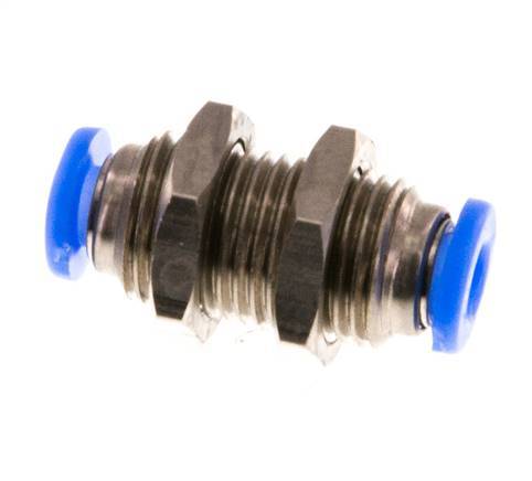 3mm Push-in Fitting Brass/PBT NBR Bulkhead Compact Design [2 Pieces]