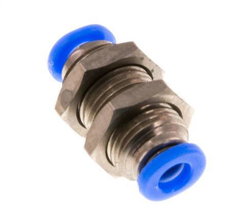 3mm Push-in Fitting Brass/PBT NBR Bulkhead Compact Design [2 Pieces]