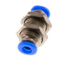 3mm Push-in Fitting Brass/PBT NBR Bulkhead Compact Design [2 Pieces]