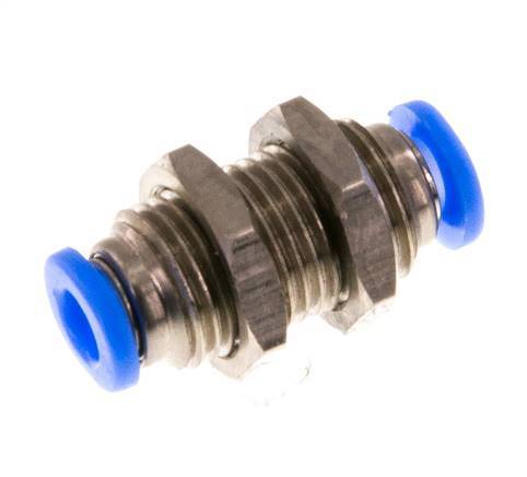 3mm Push-in Fitting Brass/PBT NBR Bulkhead Compact Design [2 Pieces]