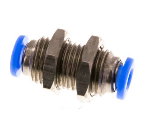 3mm Push-in Fitting Brass/PBT NBR Bulkhead Compact Design [2 Pieces]