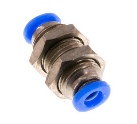 3mm Push-in Fitting Brass/PBT NBR Bulkhead Compact Design [2 Pieces]