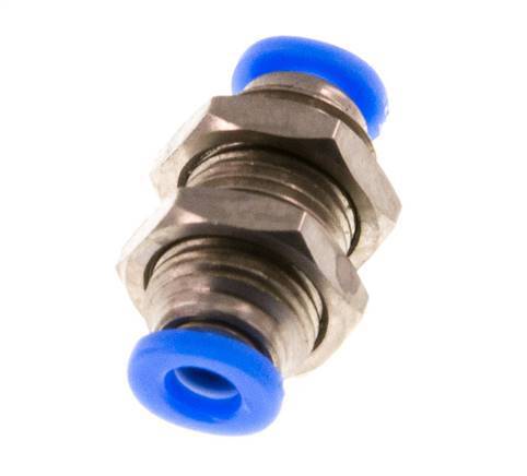 3mm Push-in Fitting Brass/PBT NBR Bulkhead Compact Design [2 Pieces]