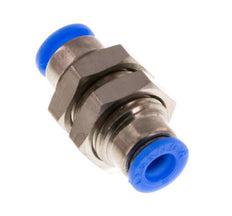 4mm Push-in Fitting Brass/PBT NBR Bulkhead Compact Design [2 Pieces]