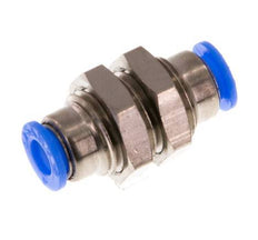 4mm Push-in Fitting Brass/PBT NBR Bulkhead Compact Design [2 Pieces]