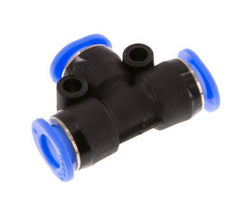 6mm Tee Push-in Fitting PBT NBR Compact Design [2 Pieces]