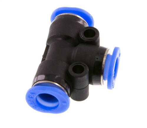 6mm Tee Push-in Fitting PBT NBR Compact Design [2 Pieces]