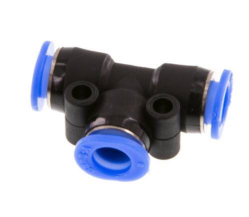 6mm Tee Push-in Fitting PBT NBR Compact Design [2 Pieces]