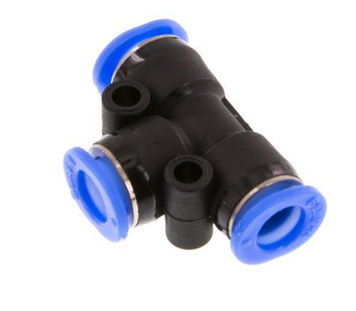 6mm Tee Push-in Fitting PBT NBR Compact Design [2 Pieces]