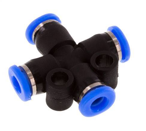 3mm Cross Push-in Fitting PA 66 NBR Compact Design [2 Pieces]