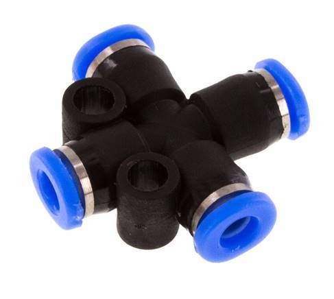 3mm Cross Push-in Fitting PA 66 NBR Compact Design [2 Pieces]