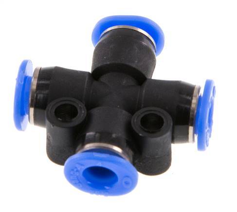 4mm Cross Push-in Fitting PA 66 NBR Compact Design [2 Pieces]