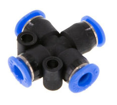 4mm Cross Push-in Fitting PA 66 NBR Compact Design [2 Pieces]
