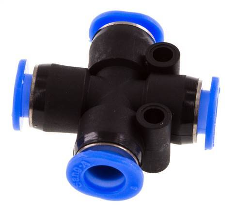 6mm Cross Push-in Fitting PA 66 NBR Compact Design