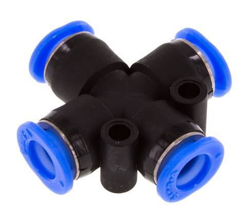 6mm Cross Push-in Fitting PA 66 NBR Compact Design