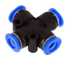 6mm Cross Push-in Fitting PA 66 NBR Compact Design