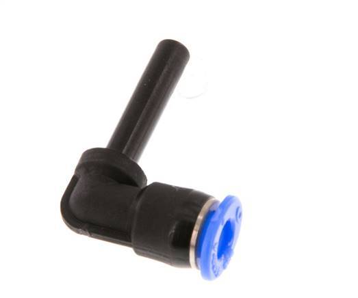 4mm x 4mm 90deg Elbow Push-in Fitting with Plug-in PBT NBR Compact Design [2 Pieces]
