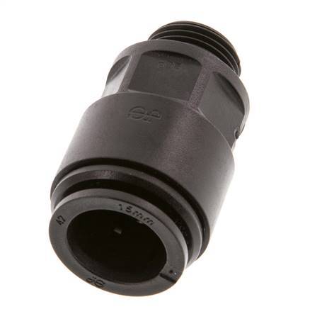 15mm x G3/8'' Push-in Fitting with Male Threads POM NBR [2 Pieces]