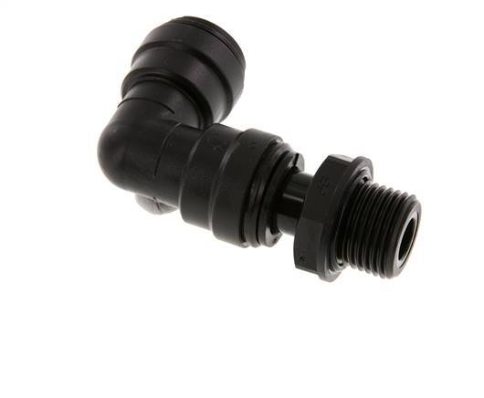 15mm x G1/2'' 90deg Elbow Push-in Fitting with Male Threads POM NBR Rotatable