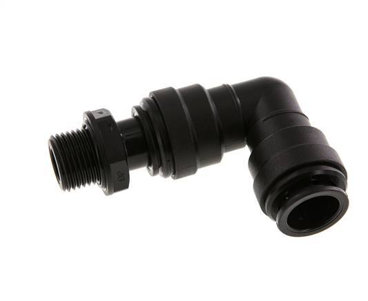 18mm x G1/2'' 90deg Elbow Push-in Fitting with Male Threads POM NBR Rotatable