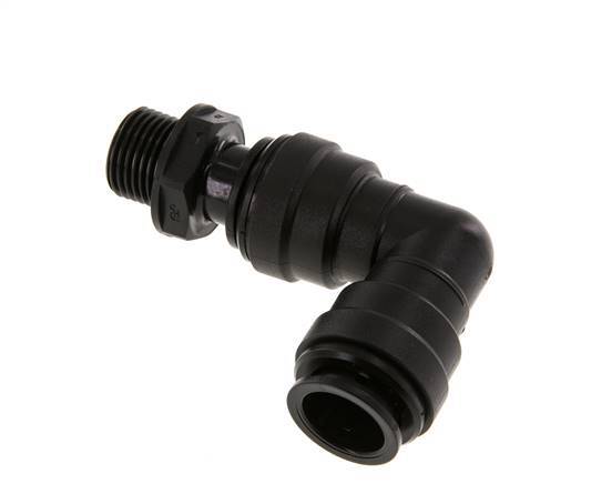 18mm x G1/2'' 90deg Elbow Push-in Fitting with Male Threads POM NBR Rotatable